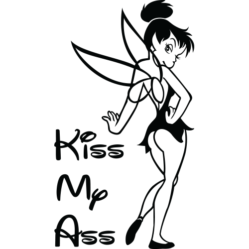 Tinker Bell Kiss My Ass - Click Image to Close